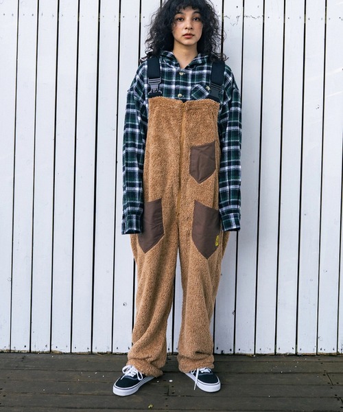 go slow caravan（ゴースローキャラバン）の「COBMASTER/コブマスター　両面メランジファー オーバーオール（サロペット/オーバーオール・メンズ・カーキ/ダークグレー/モカ・LARGE/X-LARGE/MEDIUM）」の11枚目の写真