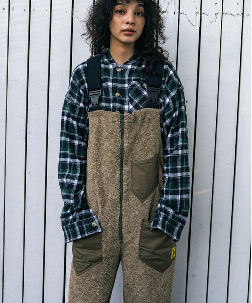 go slow caravan（ゴースローキャラバン）の「COBMASTER/コブマスター　両面メランジファー オーバーオール（サロペット/オーバーオール・メンズ・カーキ/ダークグレー/モカ・LARGE/X-LARGE/MEDIUM）」の13枚目の写真