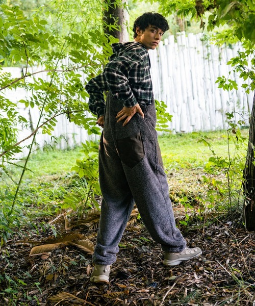 go slow caravan（ゴースローキャラバン）の「COBMASTER/コブマスター　両面メランジファー オーバーオール（サロペット/オーバーオール・メンズ・カーキ/ダークグレー/モカ・LARGE/X-LARGE/MEDIUM）」の17枚目の写真