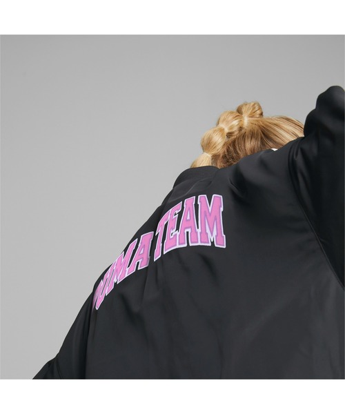 PUMA（プーマ）の「PUMA プーマ ウィメンズ PUMA TEAM ボンバー ジャケット（ブルゾン・レディース・ブラック/サンドベージュ・LARGE/X-SMALL/SMALL/MEDIUM）」の6枚目の写真
