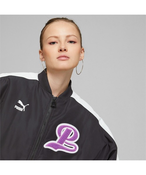PUMA（プーマ）の「PUMA プーマ ウィメンズ PUMA TEAM ボンバー ジャケット（ブルゾン・レディース・ブラック/サンドベージュ・LARGE/X-SMALL/SMALL/MEDIUM）」の8枚目の写真