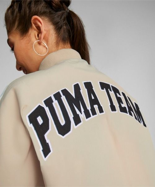 PUMA（プーマ）の「PUMA プーマ ウィメンズ PUMA TEAM ボンバー ジャケット（ブルゾン・レディース・ブラック/サンドベージュ・LARGE/X-SMALL/SMALL/MEDIUM）」の5枚目の写真