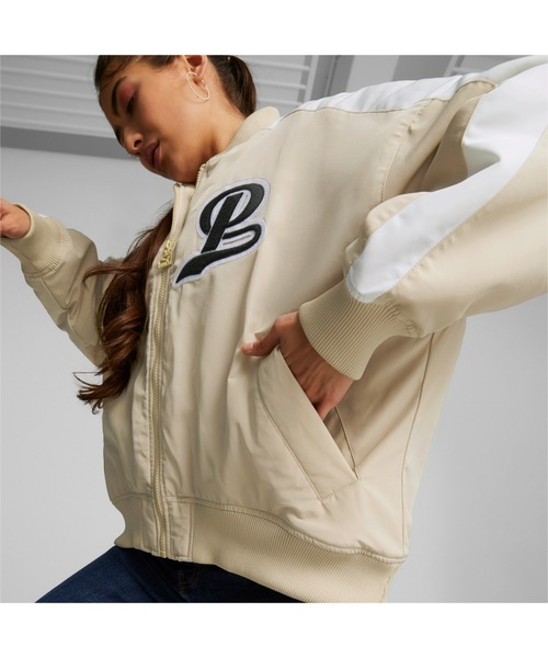 PUMA（プーマ）の「PUMA プーマ ウィメンズ PUMA TEAM ボンバー ジャケット（ブルゾン・レディース・ブラック/サンドベージュ・LARGE/X-SMALL/SMALL/MEDIUM）」の10枚目の写真