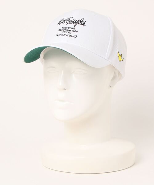 ラスト1点⭐︎STONE  ロゴ 刺繍 キャップ 帽子　ハット セール】What it isNt 刺繍 キャップ / CAP 【（What it isNt）ART BY