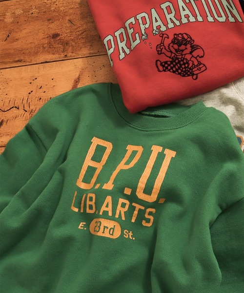 BREEZE（ブリーズ）の「【裏毛】カラフルカレッジトレーナー（スウェット・キッズ・パープル/レッド/グリーン/ネイビー/グレー・130/150/90/100/110/120/140）」の2枚目の写真