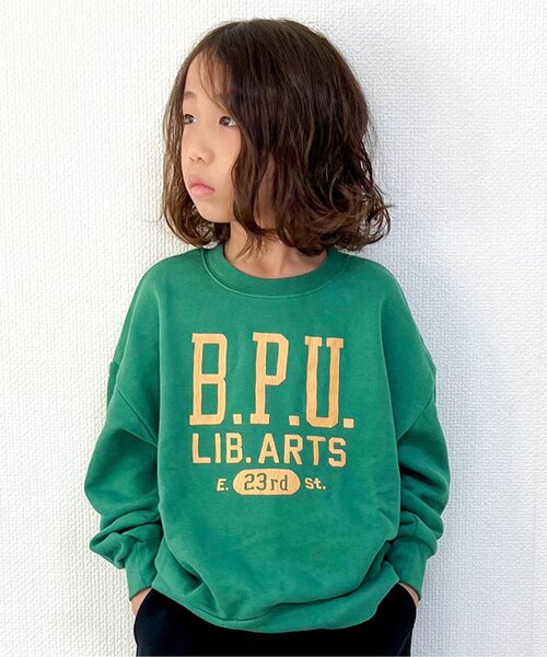 BREEZE（ブリーズ）の「【裏毛】カラフルカレッジトレーナー（スウェット・キッズ・パープル/レッド/グリーン/ネイビー/グレー・130/150/90/100/110/120/140）」の19枚目の写真