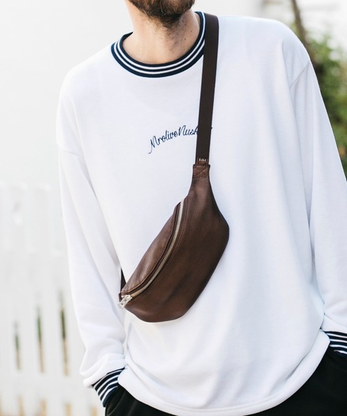 MR.OLIVE(ミスターオリーブ)の「MR.OLIVE/ミスターオリーブ WATER PROOF WASHABLE LEATHER / SMALL BODY BAG ボディーバッグ ウエストバッグ(ボディバッグ/ウエストポーチ・メンズ・ブラック/ブラウン・FREE)」の12枚目の写真