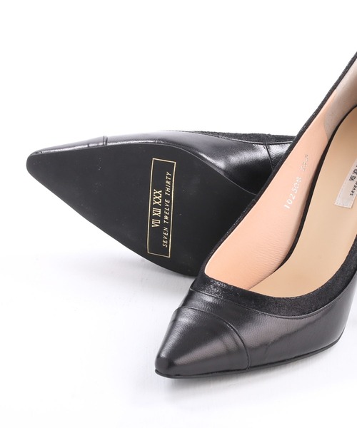 SEVEN TWELVE THIRTY(セヴントゥエルヴサーティー)の「カラーコンビパンプス(パンプス・レディース・ドット/ベージュ/ブラック/ピンク・23cm/23.5cm/24cm/22.5cm/24.5cm)」の8枚目の写真