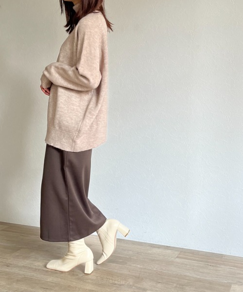 ISOOK(アイスー)の「【ZOZO限定】Front slit skirt / フロントスリットスカート(スカート・レディース・カーキ/ブラウン・FREE)」の10枚目の写真