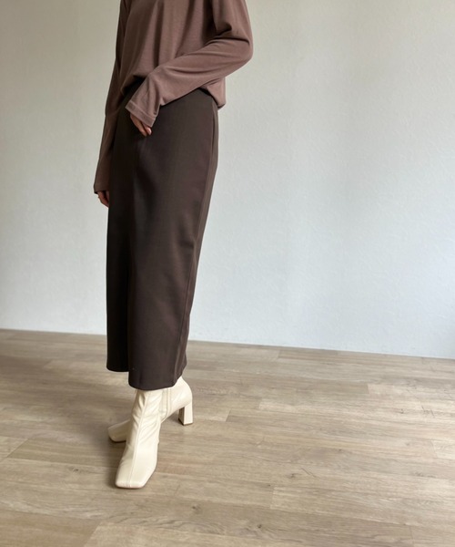 ISOOK(アイスー)の「【ZOZO限定】Front slit skirt / フロントスリットスカート(スカート・レディース・カーキ/ブラウン・FREE)」の15枚目の写真