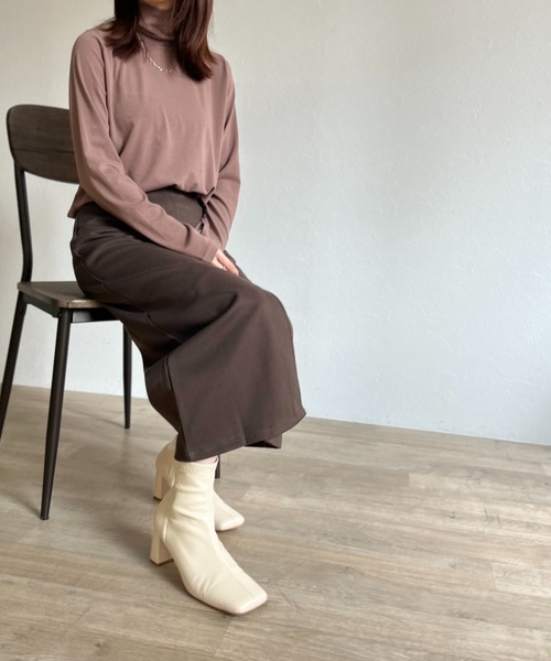 ISOOK(アイスー)の「【ZOZO限定】Front slit skirt / フロントスリットスカート(スカート・レディース・カーキ/ブラウン・FREE)」の21枚目の写真