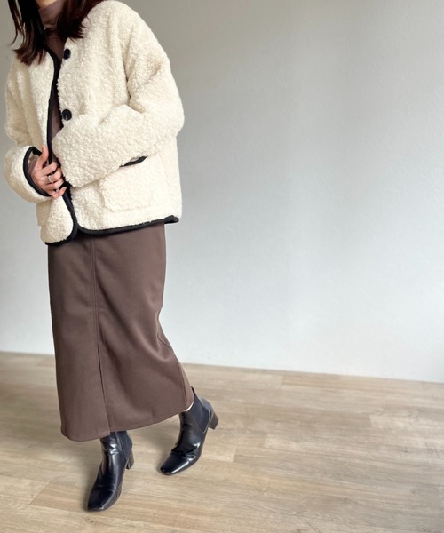 ISOOK(アイスー)の「【ZOZO限定】Front slit skirt / フロントスリットスカート(スカート・レディース・カーキ/ブラウン・FREE)」の5枚目の写真