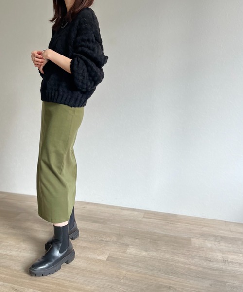 ISOOK(アイスー)の「【ZOZO限定】Front slit skirt / フロントスリットスカート(スカート・レディース・カーキ/ブラウン・FREE)」の19枚目の写真
