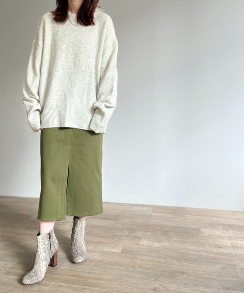 ISOOK(アイスー)の「【ZOZO限定】Front slit skirt / フロントスリットスカート(スカート・レディース・カーキ/ブラウン・FREE)」の13枚目の写真