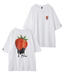 STRAWBERRY PRINT WIDE S/S TEE