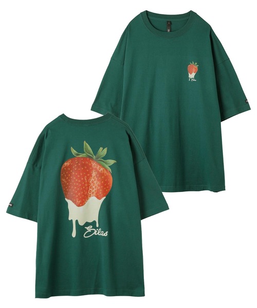 SILAS(サイラス)の「STRAWBERRY PRINT WIDE S/S TEE(Tシャツ/カットソー・メンズ・ホワイト/ブラック/グリーン・M/L/XL)」の3枚目の写真