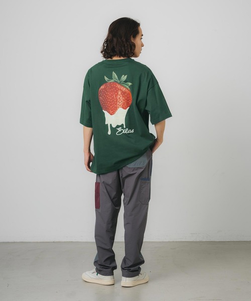 SILAS(サイラス)の「STRAWBERRY PRINT WIDE S/S TEE(Tシャツ/カットソー・メンズ・ホワイト/ブラック/グリーン・M/L/XL)」の20枚目の写真