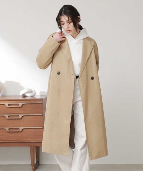 Filomo（フィローモ）の「[Filomo]チェスターコート ロング丈 コート（チェスターコート・レディース・ベージュ/グレー/ネイビー・M/L）」の8枚目の写真