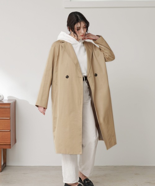 Filomo（フィローモ）の「[Filomo]チェスターコート ロング丈 コート（チェスターコート・レディース・ベージュ/グレー/ネイビー・M/L）」の10枚目の写真