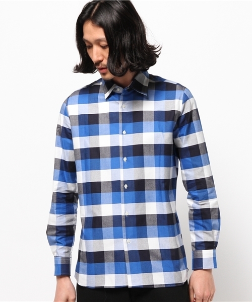 603（ロクマルサン）の「603 ブロックチェックシャツ（シャツ/ブラウス・メンズ・グレー/ブルー・40/44/42/38）」の11枚目の写真