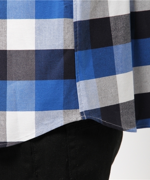 603（ロクマルサン）の「603 ブロックチェックシャツ（シャツ/ブラウス・メンズ・グレー/ブルー・40/44/42/38）」の6枚目の写真