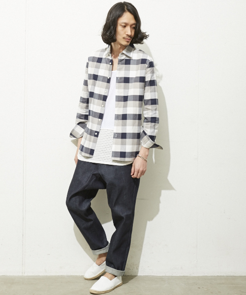 603（ロクマルサン）の「603 ブロックチェックシャツ（シャツ/ブラウス・メンズ・グレー/ブルー・40/44/42/38）」の13枚目の写真