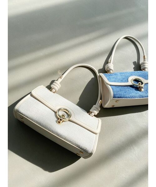 RESEXXY（リゼクシー）の「ポイントレクテングルバッグ（ハンドバッグ・レディース・ブルー/アイボリー・FREE）」の3枚目の写真