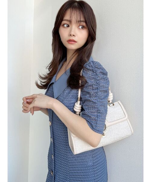 RESEXXY（リゼクシー）の「ポイントレクテングルバッグ（ハンドバッグ・レディース・ブルー/アイボリー・FREE）」の13枚目の写真