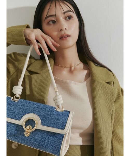 RESEXXY（リゼクシー）の「ポイントレクテングルバッグ（ハンドバッグ・レディース・ブルー/アイボリー・FREE）」の15枚目の写真