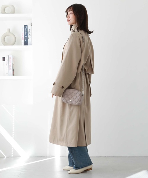 archives(アルシーヴ)の「スタンド衿コート(トレンチコート・レディース・モカ/ベージュ/グレイッシュベージュ・MEDIUM)」の10枚目の写真