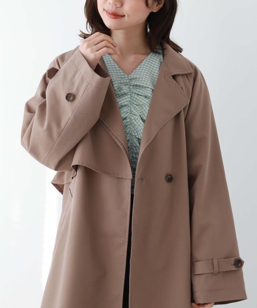 archives(アルシーヴ)の「スタンド衿コート(トレンチコート・レディース・モカ/ベージュ/グレイッシュベージュ・MEDIUM)」の21枚目の写真