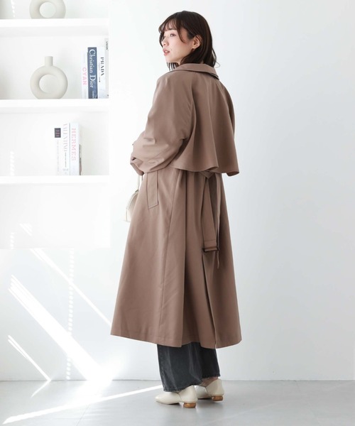 archives(アルシーヴ)の「スタンド衿コート(トレンチコート・レディース・モカ/ベージュ/グレイッシュベージュ・MEDIUM)」の19枚目の写真