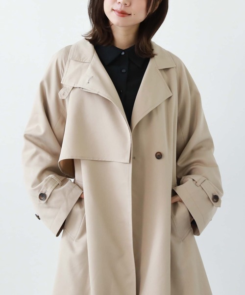 archives(アルシーヴ)の「スタンド衿コート(トレンチコート・レディース・モカ/ベージュ/グレイッシュベージュ・MEDIUM)」の17枚目の写真