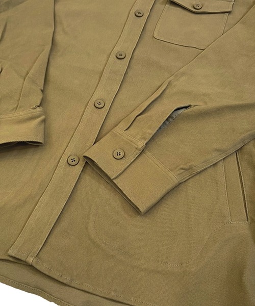 Alil（アリル）の「【Alil】アリル ストレッチ シャツジャケット 大人カジュアル（シャツ/ブラウス・メンズ・カーキ/ブラック/グレイッシュベージュ・LARGE/MEDIUM/SMALL）」の20枚目の写真
