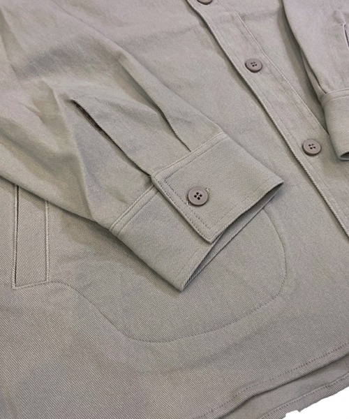 Alil（アリル）の「【Alil】アリル ストレッチ シャツジャケット 大人カジュアル（シャツ/ブラウス・メンズ・カーキ/ブラック/グレイッシュベージュ・LARGE/MEDIUM/SMALL）」の19枚目の写真