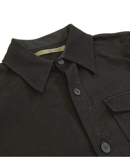 Alil（アリル）の「【Alil】アリル ストレッチ シャツジャケット 大人カジュアル（シャツ/ブラウス・メンズ・カーキ/ブラック/グレイッシュベージュ・LARGE/MEDIUM/SMALL）」の18枚目の写真