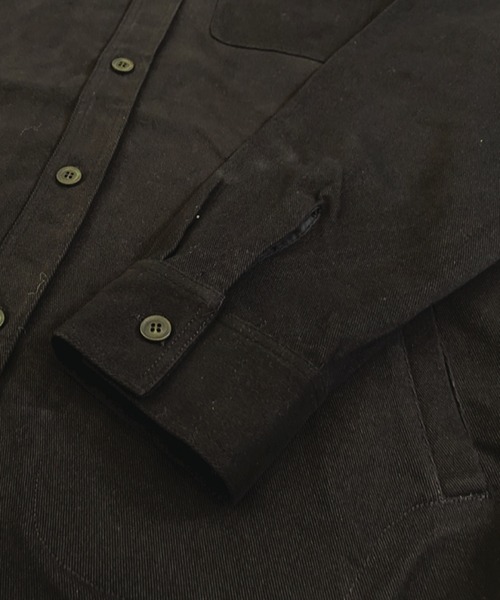 Alil（アリル）の「【Alil】アリル ストレッチ シャツジャケット 大人カジュアル（シャツ/ブラウス・メンズ・カーキ/ブラック/グレイッシュベージュ・LARGE/MEDIUM/SMALL）」の6枚目の写真