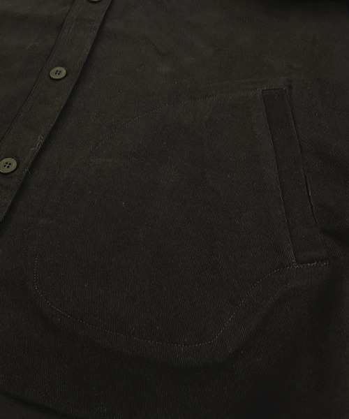 Alil（アリル）の「【Alil】アリル ストレッチ シャツジャケット 大人カジュアル（シャツ/ブラウス・メンズ・カーキ/ブラック/グレイッシュベージュ・LARGE/MEDIUM/SMALL）」の11枚目の写真