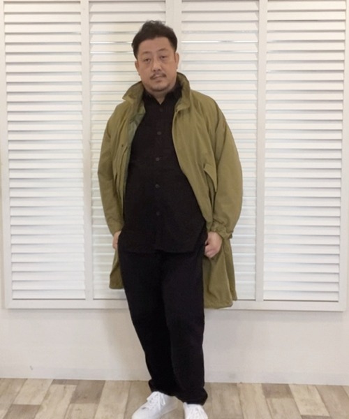 Alil（アリル）の「【Alil】アリル ストレッチ シャツジャケット 大人カジュアル（シャツ/ブラウス・メンズ・カーキ/ブラック/グレイッシュベージュ・LARGE/MEDIUM/SMALL）」の4枚目の写真