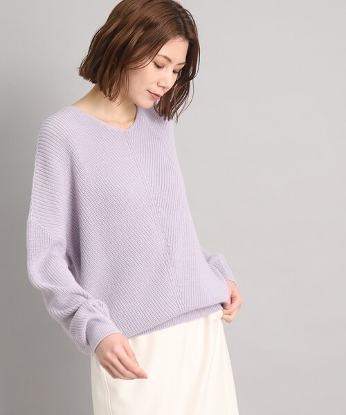 【洗える/日本製】ニュアンスバルキーニット