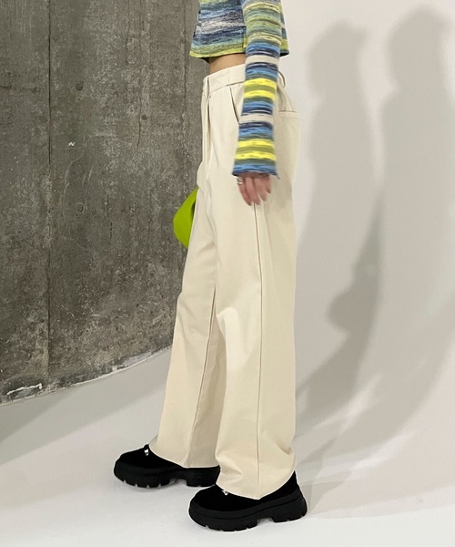 EPIMI E'PIMMY(エピミエピミー)の「ハイロー2Wayチノパンツ(チノパンツ・レディース・ベージュ/アイボリー/ブラック/オリーブ・MEDIUM)」の6枚目の写真