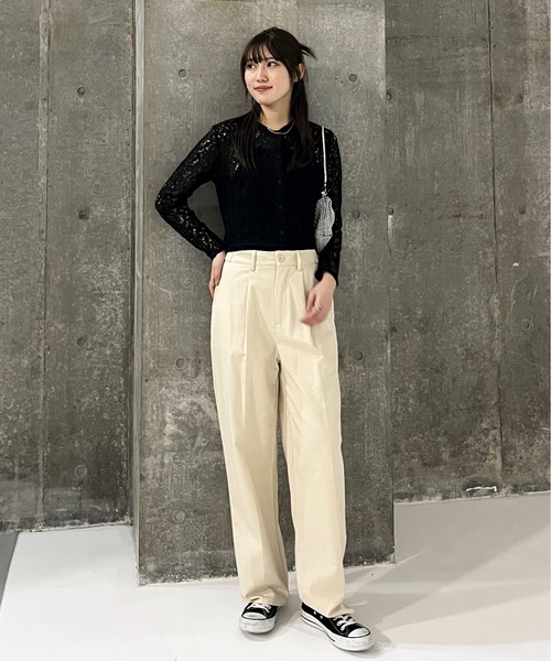 EPIMI E'PIMMY(エピミエピミー)の「ハイロー2Wayチノパンツ(チノパンツ・レディース・ベージュ/アイボリー/ブラック/オリーブ・MEDIUM)」の9枚目の写真