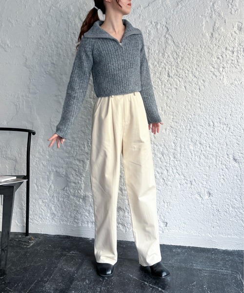 EPIMI E'PIMMY(エピミエピミー)の「ハイロー2Wayチノパンツ(チノパンツ・レディース・ベージュ/アイボリー/ブラック/オリーブ・MEDIUM)」の15枚目の写真