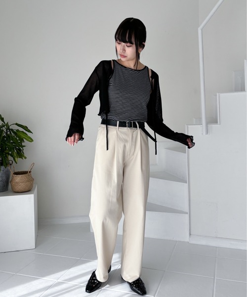 EPIMI E'PIMMY(エピミエピミー)の「ハイロー2Wayチノパンツ(チノパンツ・レディース・ベージュ/アイボリー/ブラック/オリーブ・MEDIUM)」の18枚目の写真