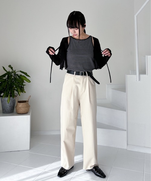 EPIMI E'PIMMY(エピミエピミー)の「ハイロー2Wayチノパンツ(チノパンツ・レディース・ベージュ/アイボリー/ブラック/オリーブ・MEDIUM)」の17枚目の写真