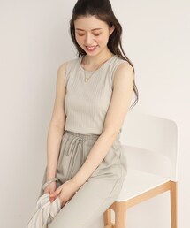 SHOO・LA・RUE | 【美しく見せるサイズ感】ランダムリブ タンクトップ(タンクトップ)