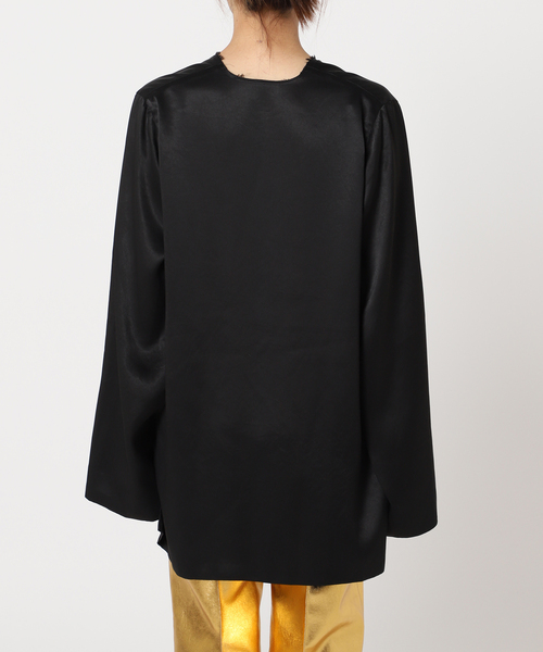 CITYSHOP（シティーショップ）の「V NECK SATIN ブラウス