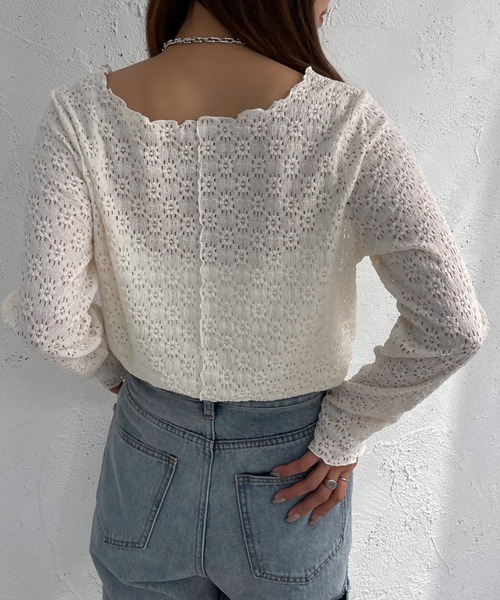 apres jour mignon(アプレジュールミニョン)の「ぽこぽこカットソー【ZOZOTOWN限定アイテム】(Tシャツ/カットソー・レディース・ブルー/グリーン/アイボリー・フリー/X-LARGE)」の6枚目の写真