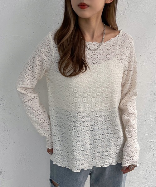 apres jour mignon(アプレジュールミニョン)の「ぽこぽこカットソー【ZOZOTOWN限定アイテム】(Tシャツ/カットソー・レディース・ブルー/グリーン/アイボリー・フリー/X-LARGE)」の10枚目の写真