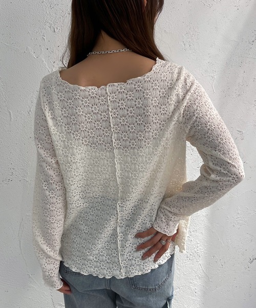 apres jour mignon(アプレジュールミニョン)の「ぽこぽこカットソー【ZOZOTOWN限定アイテム】(Tシャツ/カットソー・レディース・ブルー/グリーン/アイボリー・フリー/X-LARGE)」の12枚目の写真